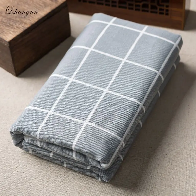

50x150cm Gray and White Squares Cotton Linen Fabric For Diy Home decoration Patchwork Quilts Sewing Cloth For Sofa Curtain Bag