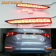 JAZZ TIGRE Multi-funzioni di Auto LED Posteriore Nebbia Della Lampada Della Luce Freno Luce Paraurti Auto Decorazione Per Hyundai Accent Solaris 2017 2018