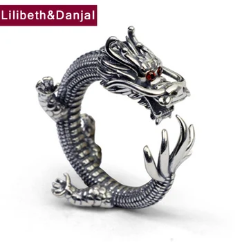 

Dragon Ring 100% Real 925 Sterling Silver Fashion Jewelry for Men and Women Thumb Big Finger Wholesale Vintage Thailand GR40