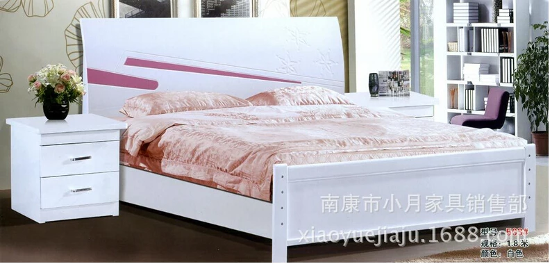 high quality bed Oak Bedroom furniture bed solid wood bed 3995