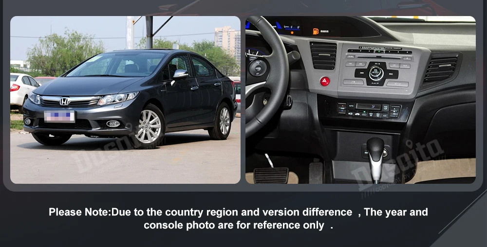 Cheap 9" Car Multimedia 1 din GPS Radio for Honda Civic 2012 2013 2014 Android 8.1 Navigation HDMI Video Output Free Map WIFI USB RDS 1