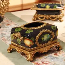 C гостиной декоративные коробки для салфеток фотополимер класса люкс ремесла украшения, оригинальные подарки коробка для салфеток украшения насосный лоток