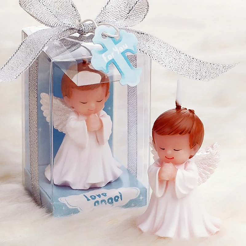

12 pcs Wedding Favors and Gifts for guests Baby shower Birthday Party Angel Candles for cake Souvenirs decorations Supplies