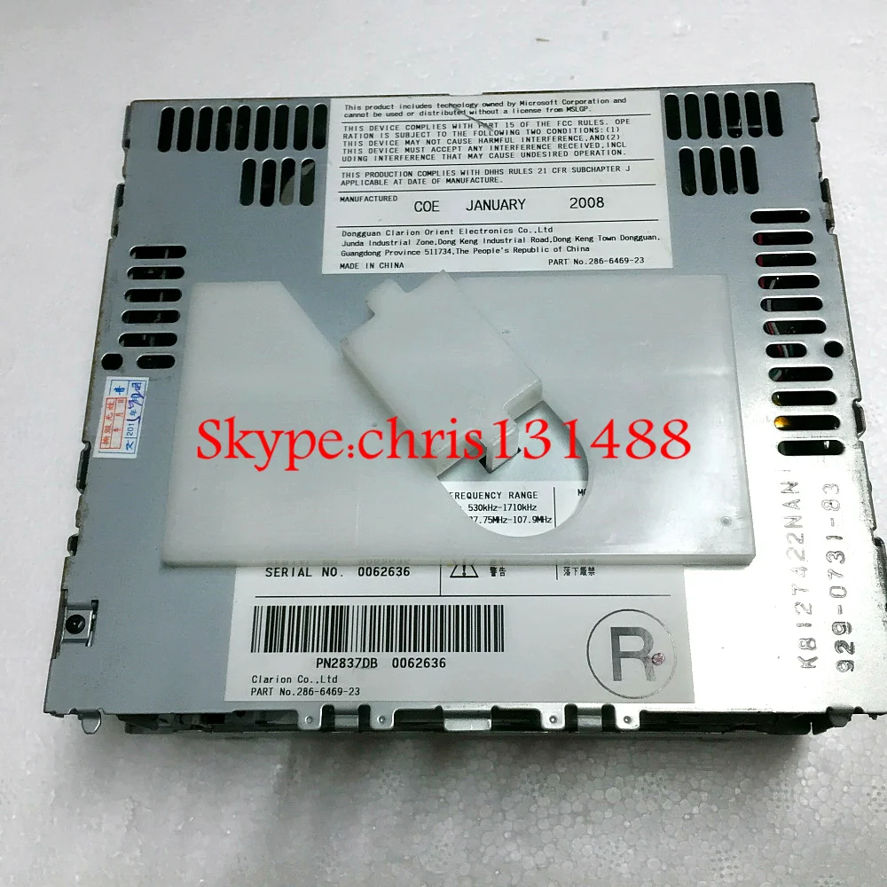 Высочайшее качество Clarion 6 дисков cd-PN-2715N PN-2958N PN-2708N приемный механизм с MP3 для Nis$ в navara автомобиля одновременное подключение двух телефонов AUX