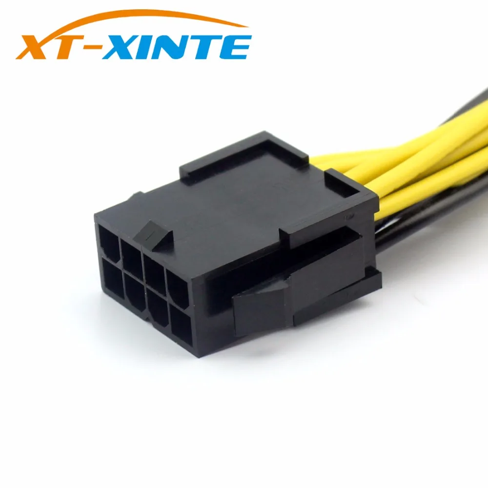 XT-XINTE CPU 8Pin Extension Cable 8P(6+2)Pin Famale Power Supply Cable Graphics Card BTC Extend Miner Mining Wire 20cm