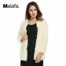 Fashion 2016 Women Winter Faux Lamp Fur Coat Casual Faux Sheepskin Coat White Fur Jacket S-XXL Plus Size Fur Coat