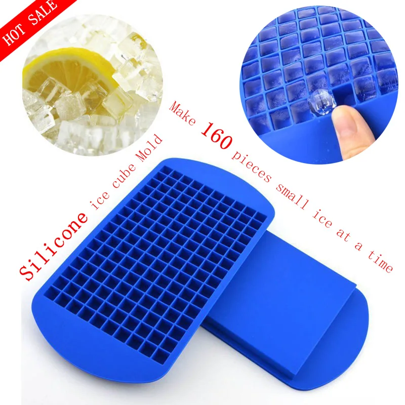 Ice Cubes Mini Silicone Ice Cube Tray 160 Small ice mold Tiny Mould