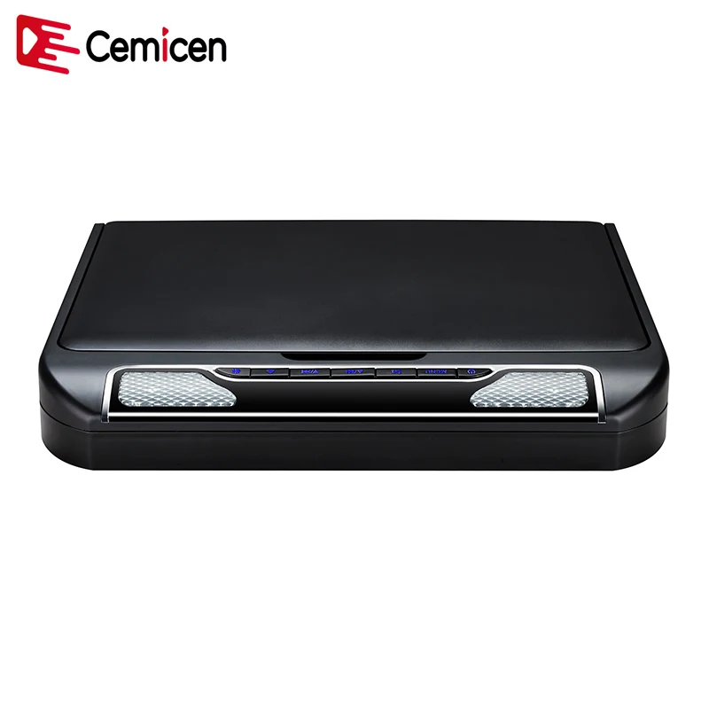 Cemicen 13,3 дюймов откидной потолочный монитор 1080P dvd-плеер HDMI SD IR FM USB MP5 светодиодный автомобильный монитор на крыше TFT ЖК-дисплей