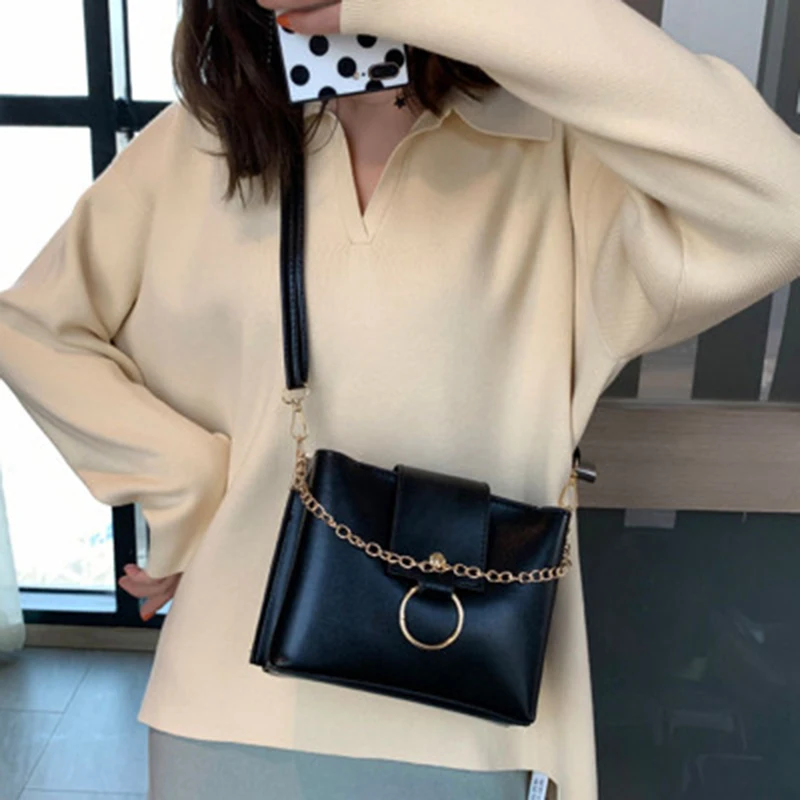 

2019 new wave Korean fashion plaid small bag Messenger multi-function retro girl wild fashion simple elegant shoulder bag