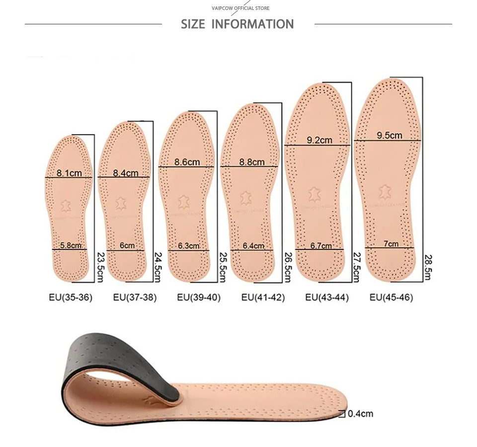 Sports leisure leather insoles for Flat Feet Inserts9