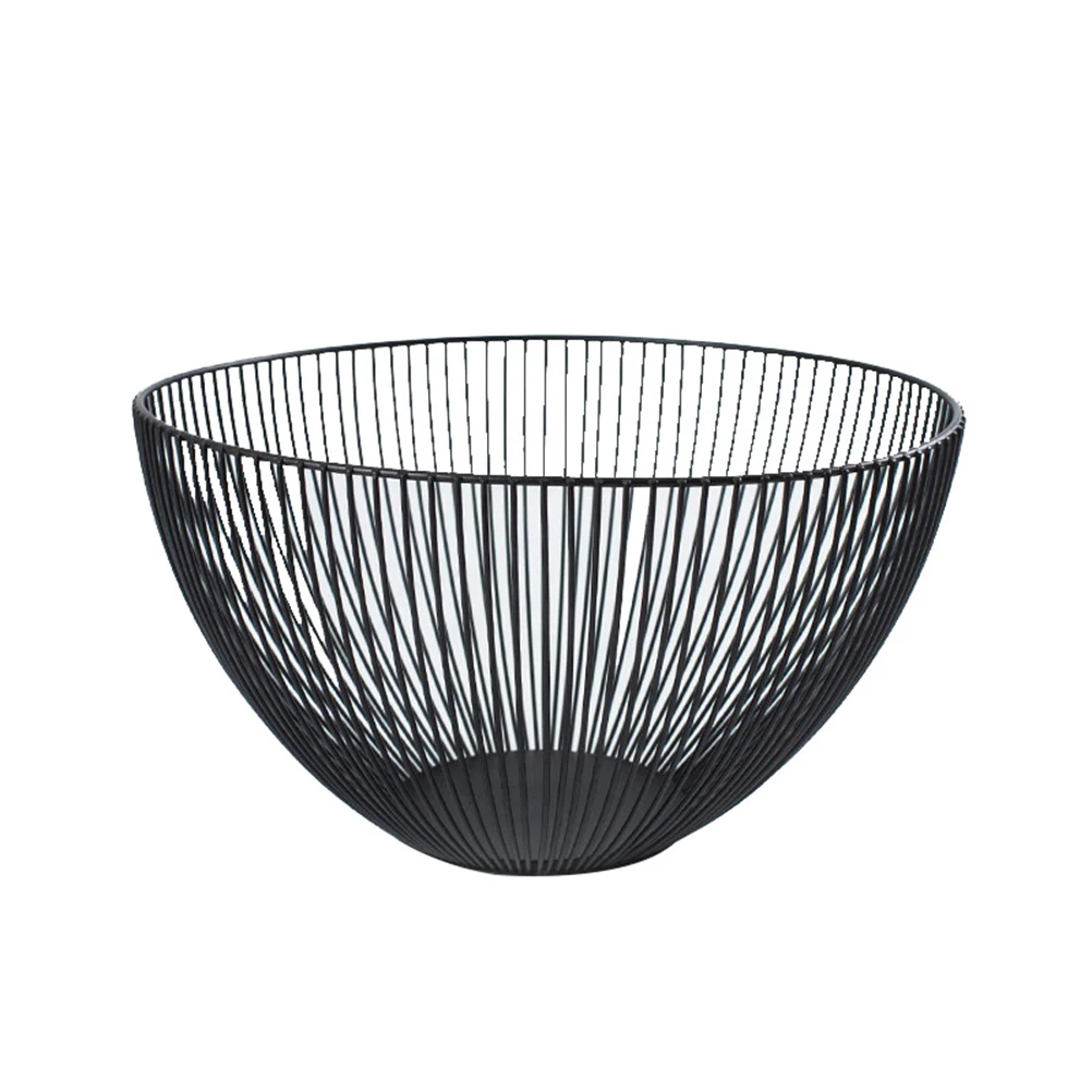 

Unique Large Metal Fresh Fruit Container Basket Simple Art Iron Wire Organizer Vegetable Rack Storage Tray Holder