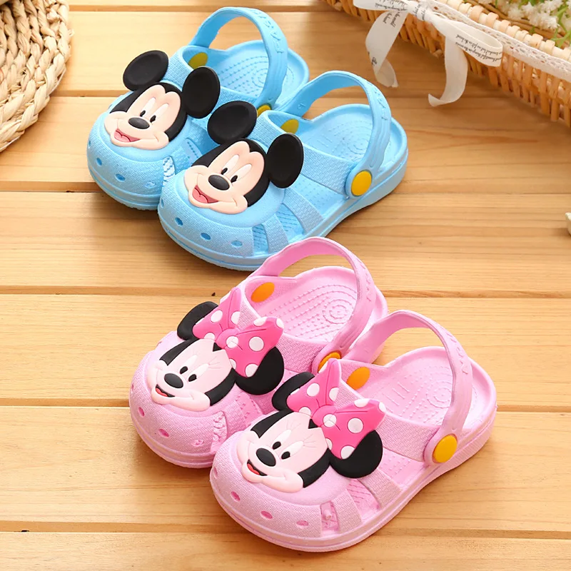 

Mini Melissa Princess Girls Boys Sandals Jelly Girls Sandals non-slip Soft PVC shoes Cartoon Mickey shoes size 12.5-17.5CM