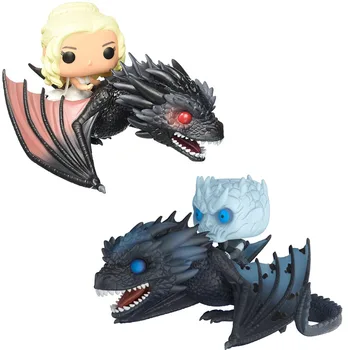 Figure White Walkers Game of Thrones Toys Targaryen Riding Dragon Figura Model A Song Of Ice And Fire NIGHT KING & ICY VISERION