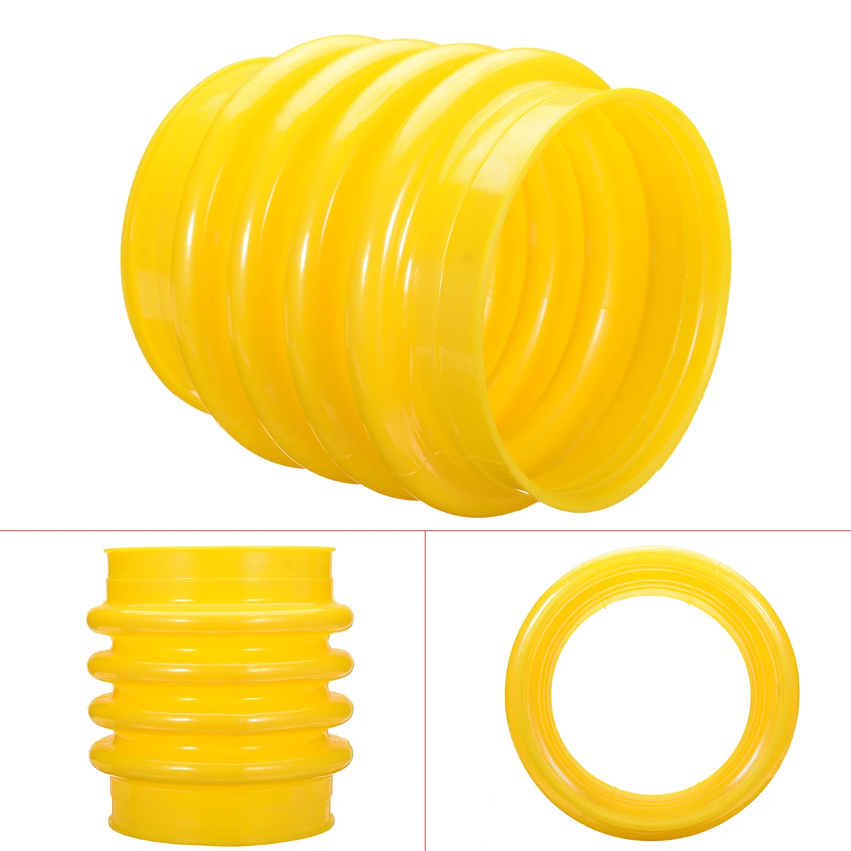 1Pcs Polyurethane Jumping Jack Bellows Boot 17.5cm Yellow For Wacker Rammer Compactor Tamper Hand Power Tools Accessories