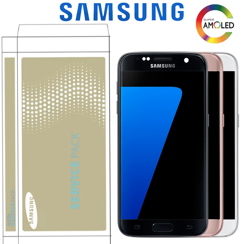 

5.1'' Burn-shadow LCD With Frame For SAMSUNG Galaxy S7 Display G930 G930F Touch Screen Digitizer Replacement With Service Pack