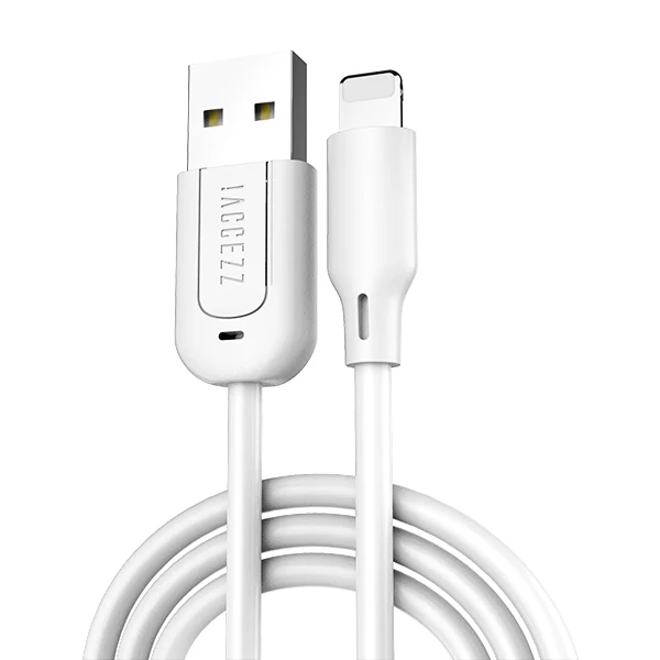 ACCEZZ TPE usb зарядный кабель освещение для IPhone X XS MAX XR зарядное устройство Шнур для Apple Phone 8 7 6 6S Plus Зарядка Синхронизация данных - Цвет: Белый