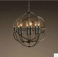 Freies verschiffen CY02 RH Loft Vintage FOUCAULT'S EISENKUGEL KRONLEUCHTER RUSTIKALEN EISEN licht|iron light|loft vintageorb chandelier lighting -