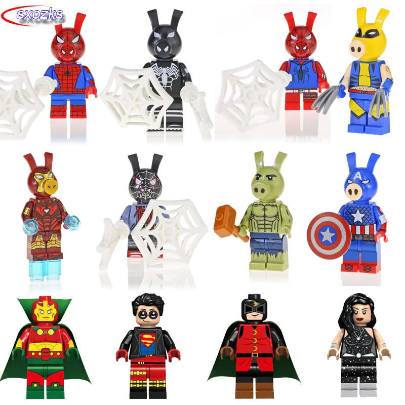 Новый супергерой Marvel Мстители свинья серии Человек паук король конг свиньи