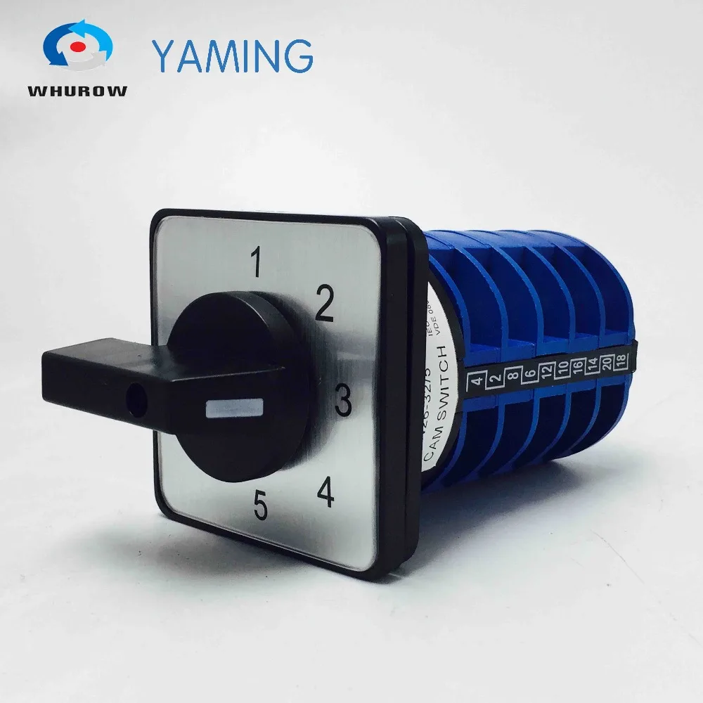 Tanie Yaming elektryczne obrotowe YMW26 32 5 elektryczne połączenie przełącznik przełącznika 32A 5 biegunów 5 pozycji 5 w 5