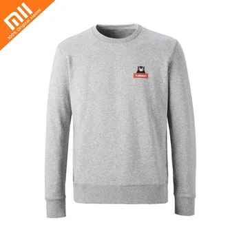

Original xiaomi mijia bear round neck pullover sweater 100% cotton men and women with the same sweater comfort warm