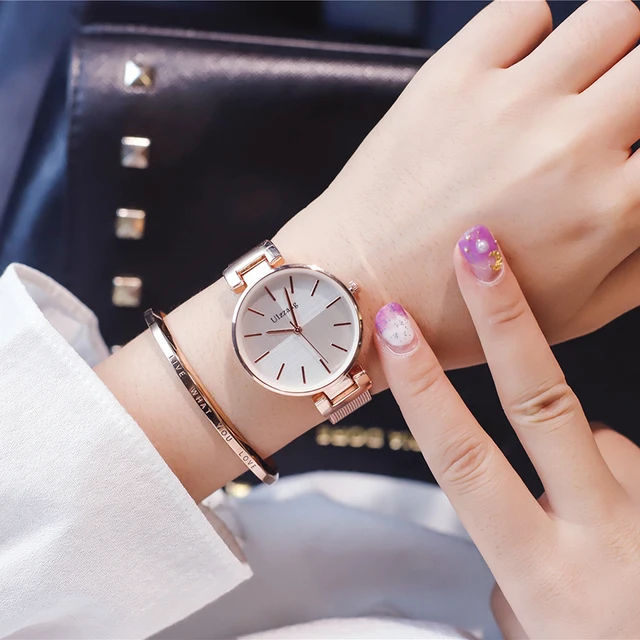 Ulzzang Luxury Rose Gold Ladies Watch Women Stainless Steel Bracelet Watches Fas Ulzzang Luxury Rose Gold Ladies Watch Women Stainless Steel Bracelet Watches Fas