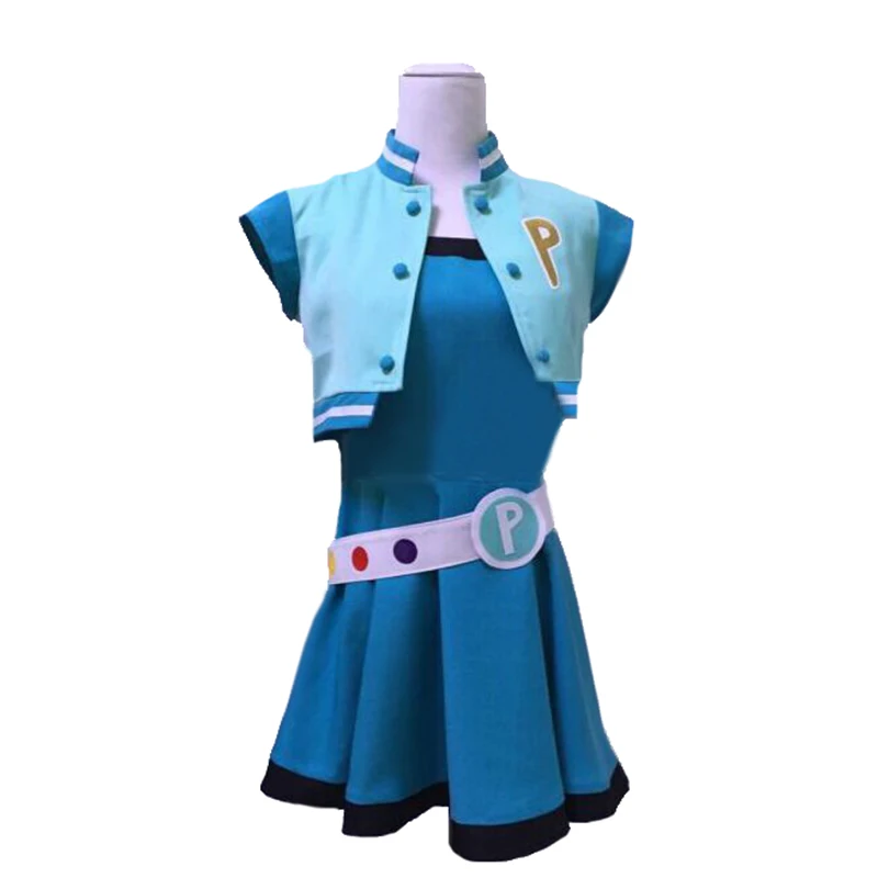 Аниме Powerpuff девушки Z Momoko Akatsutsumi Униформа платье Косплей Костюм Любой Размер 3 цвета