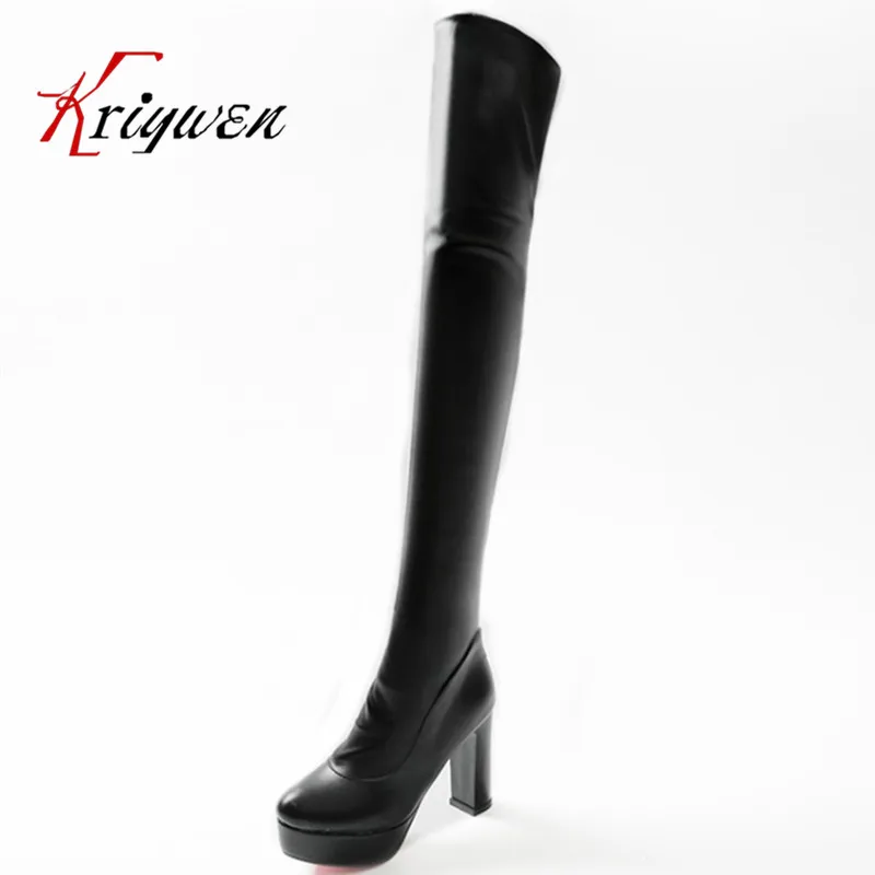 Large size 31-47 Plus 2016winter new arrival high quality platforms thick high heels long boots shoes over the knee boots Large size 31-47 Plus 2016winter new arrival high quality platforms thick high heels long boots shoes over the knee boots