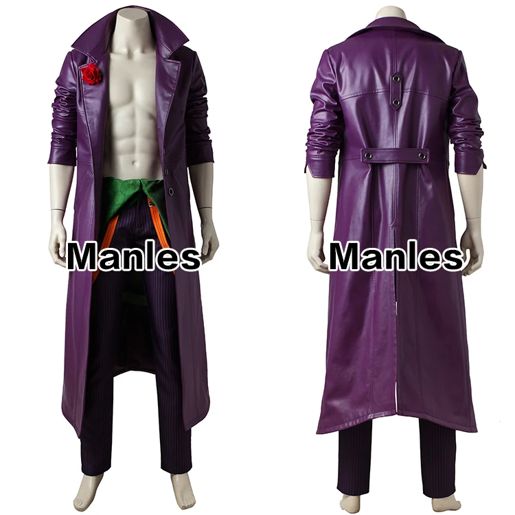 Injustice 2 Joker косплей костюм на Хэллоуин INJUSTICE2 игровой наряд на карнавал фиолетовый костюм Injustice League взрослое Мужское пальто