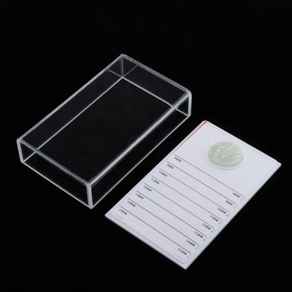 Acrylic False Eyelash Storage Case Organizer Lash Glue Holder Pallet Set Jade Stone