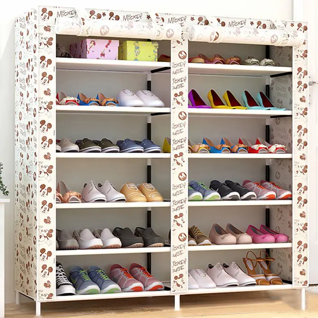 Cheap Modern Fashion Double Rows Multi-layers Non-woven Cloth Shoes Cabinet Shoes Rack Storage Shoes Organizer Shelves Home Furniture Cheap Modern Fashion Double Rows Multi-layers Non-woven Cloth Shoes Cabinet Shoes Rack Storage Shoes Organizer Shelves Home Furniture