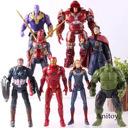 Marvel Мстители фигурка муравей-человек танос Халк Человек-паук Железный человек Доктор Стрэндж Коллекция Модель игрушки со светом 7-8