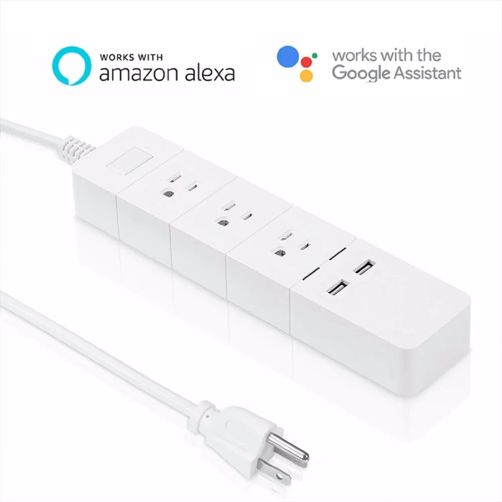 

Meross 2 USB Ports + 3 US Plug Smart Outlets WiFi Remote Control Smart Power Socket Works with Amazon Alexa & Google Assistant