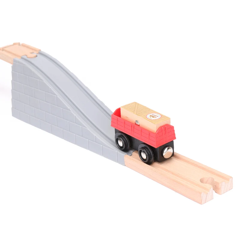 Черная пластиковая деревянная железная дорога, аксессуары для игрушечного туннеля, железная дорога, деревянная железная дорога, игрушки, конструктор