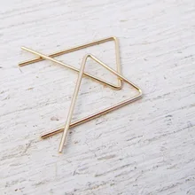 PINJEAS,, ручная работа, кроссовер, Проволочная обмотка, открытые серьги-гвоздики, минималистичный современный подарок для женщин, модное ювелирное изделие