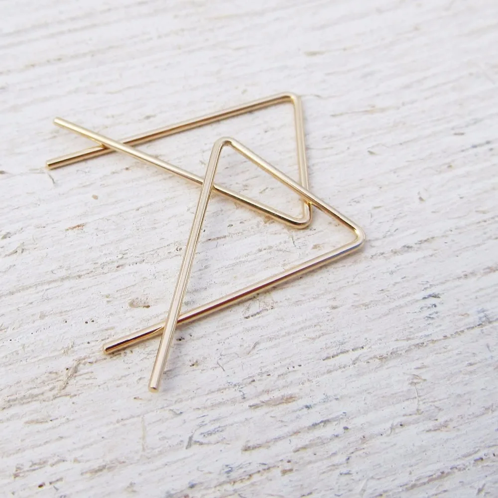

PINJEAS 2017 handmade Crossover wire wrap Open stud Earrings Minimalist Modern Gift for women fashion jewelry