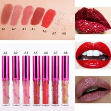 Новые блестящие макияж красное вино матовый оттенок для губ блеск для губ Водонепроницаемый губ Глянцевая жидкость набор из помад Вечерние