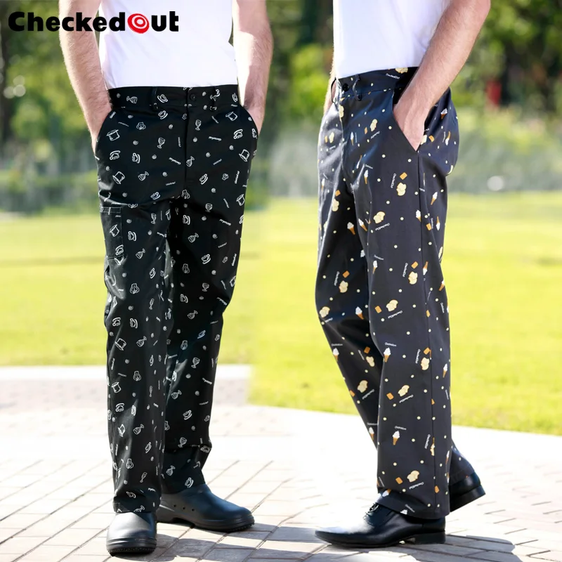 Brands Checkedout Cooker Long Men's Chef Trousers Kitchen Work Pants