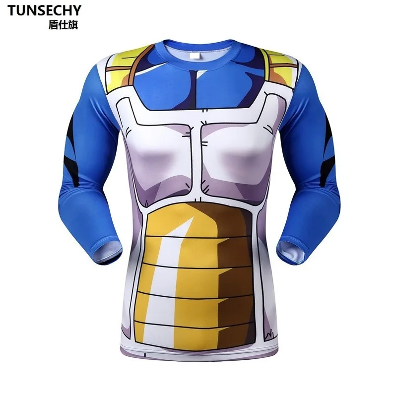 

Anime Dragon Ball Z Vegeta Super Saiyan Goku Piccolo 3D T Shirt Men Costume Fitness Tee T-Shirt Long Sleeve Jersey corselet