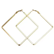 Большие квадратные геометрические современные серьги-гвоздики для женщин полые Очаровательные золотые серьги вечерние свадебные модные ювелирные изделия Bijoux