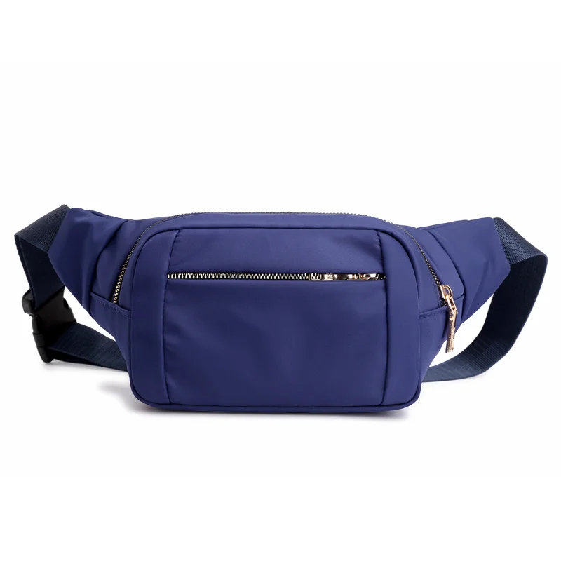 Мужская поясная сумка для путешествий, для телефона, на ремне, нейлоновая сумка, сумка для мужчин и женщин, повседневная, унисекс, на плечо, нагрудная сумка, холщовая, поясная сумка, набедренная сумка - Цвет: Темно-синий