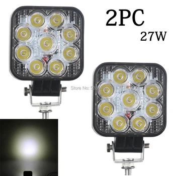 

2Pcs 27W Durable 3 Inch Spot LED Work Light for SUV, ATV, UTV, 4 x 4, Sand rails, Cars, Truck, Trailer, Forklift, Trains,