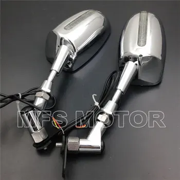 

Motorcycle LED Turn Signals Mirrors Integrated Rearview Mirrors Indicator For Yamaha Yzf Fzr 600 1000 R1 R6 FZ1 FZ6 TMAX 500 530