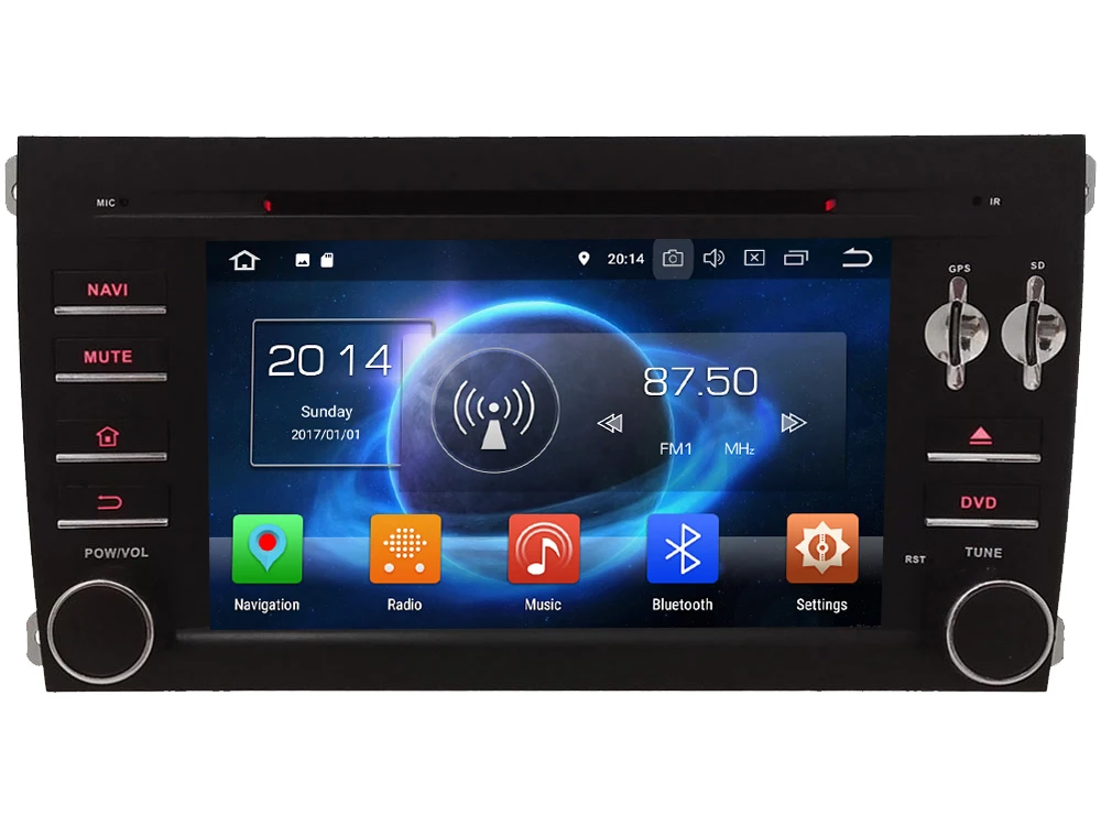 Excellent KLYDE 7" 4G WIFI Octa Core PX5 Android 8.0 4GB RAM 32GB ROM BT Car DVD Player Radio GPS Navigation For Porsche Cayenne 2003-2010 0