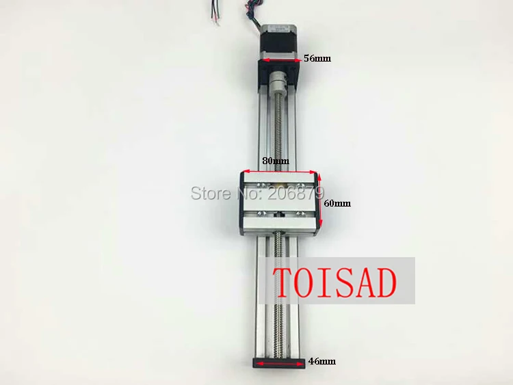 

Effective Stroke 300mm T8*4 8MM T-screw Ball Screw Linear Motion Guide Moving Table Slide Rail+57 Nema 23 Stepper Motor CNC