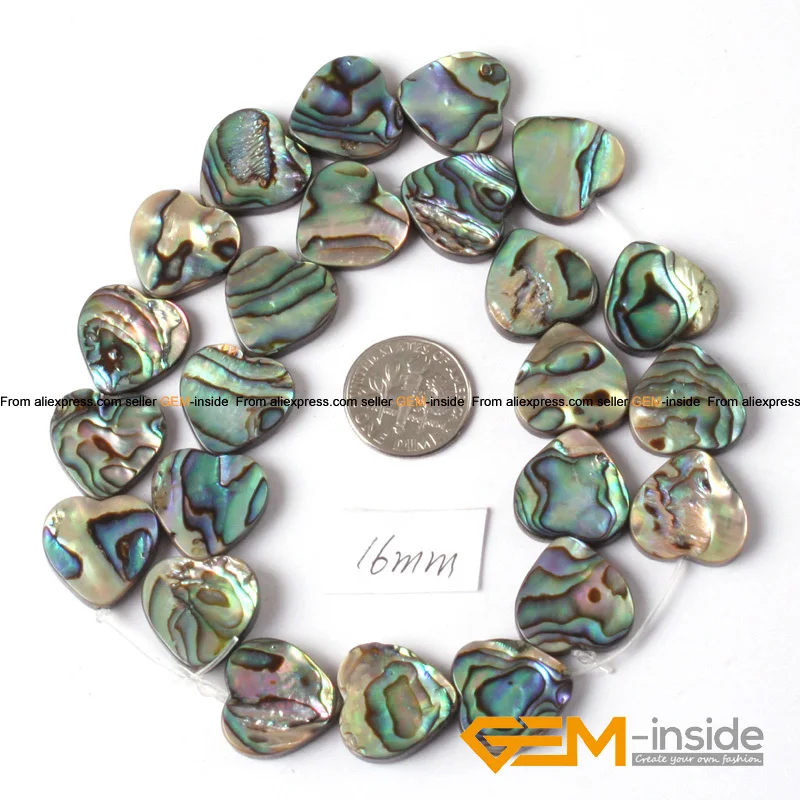 

Shell:14mm 16mm Heart Shape Abalone Shell Beads Natural Shell Beads DIY Beads For Bracelet Making Strand 15" Wholesale !