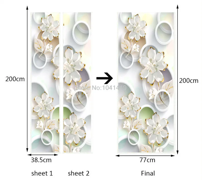 3D обои Современная мода стерео круг Цветы фото фрески Гостиная Спальня дверь наклейка ПВХ обои Papel де Parede 3D