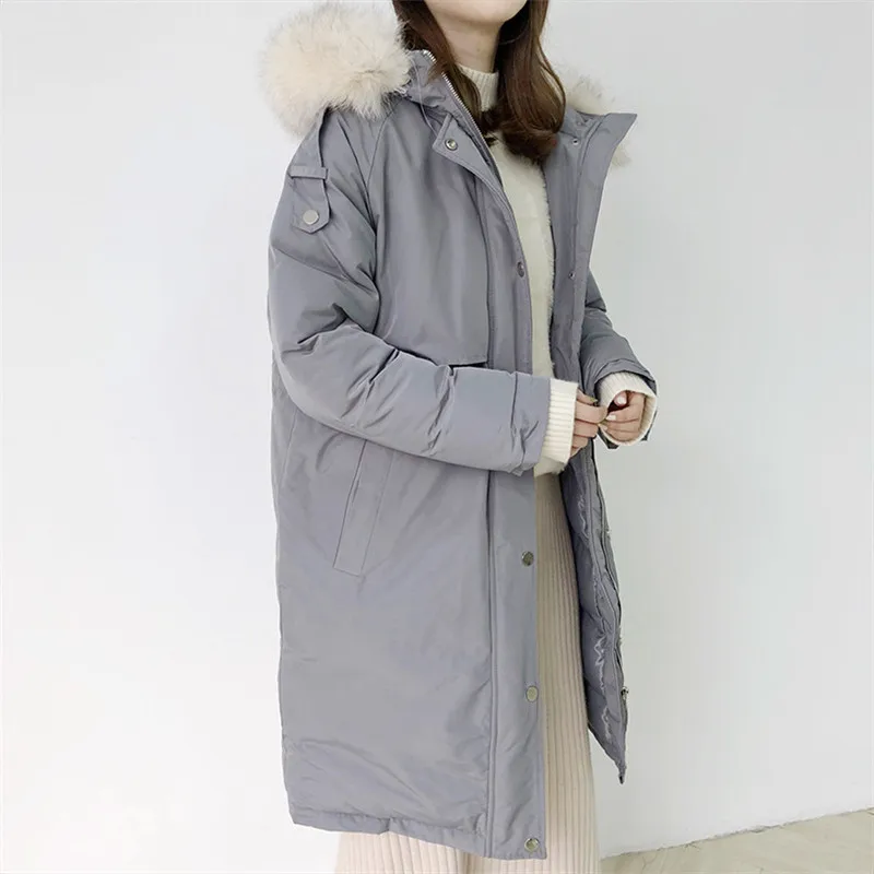 Costume Manteau Matelassé Fourrure Automne D'hiver Et Col Épais Long De Nouvelle 2018 Pain Coton 8nYOPxO