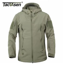 TACVASEN Army Camouflage Coat Military Tactical Jacket Men Soft Shell Waterproof Windproof Jacket Coat Plus Size