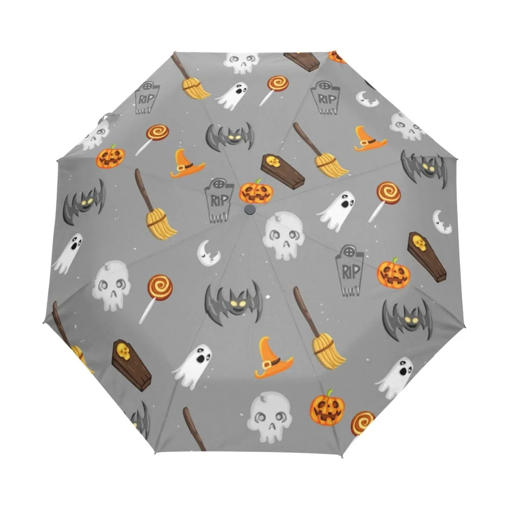 2017 Happy Halloween Theme Pattern Umbrella Men Outdoor Foldable