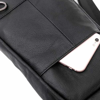 

BULLCAPTAIN Men's Shoulder Bags Fashion Genuine leather Crossbody Bags Male casual messenger bag sling chest bag